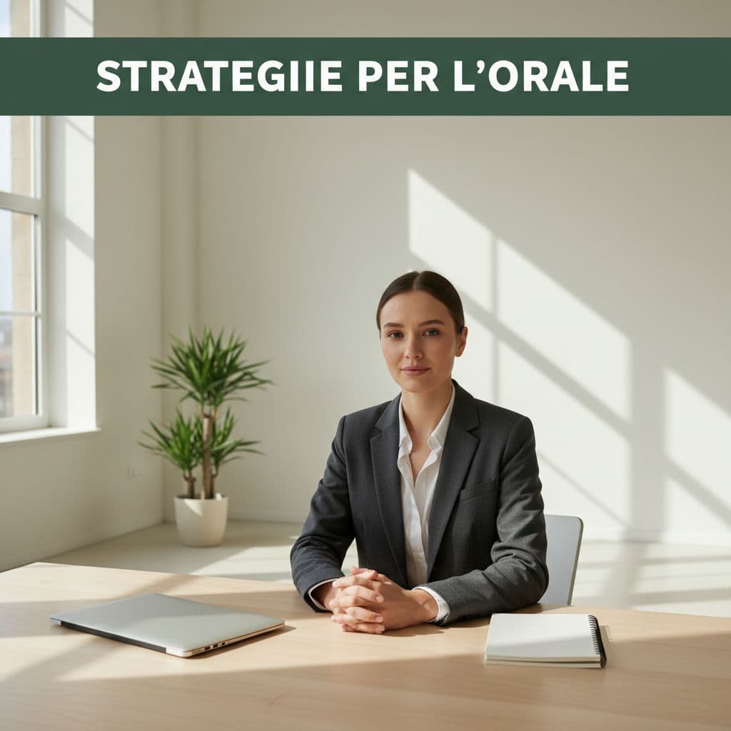 A confident professional sits at a clean desk in a brightly lit room.