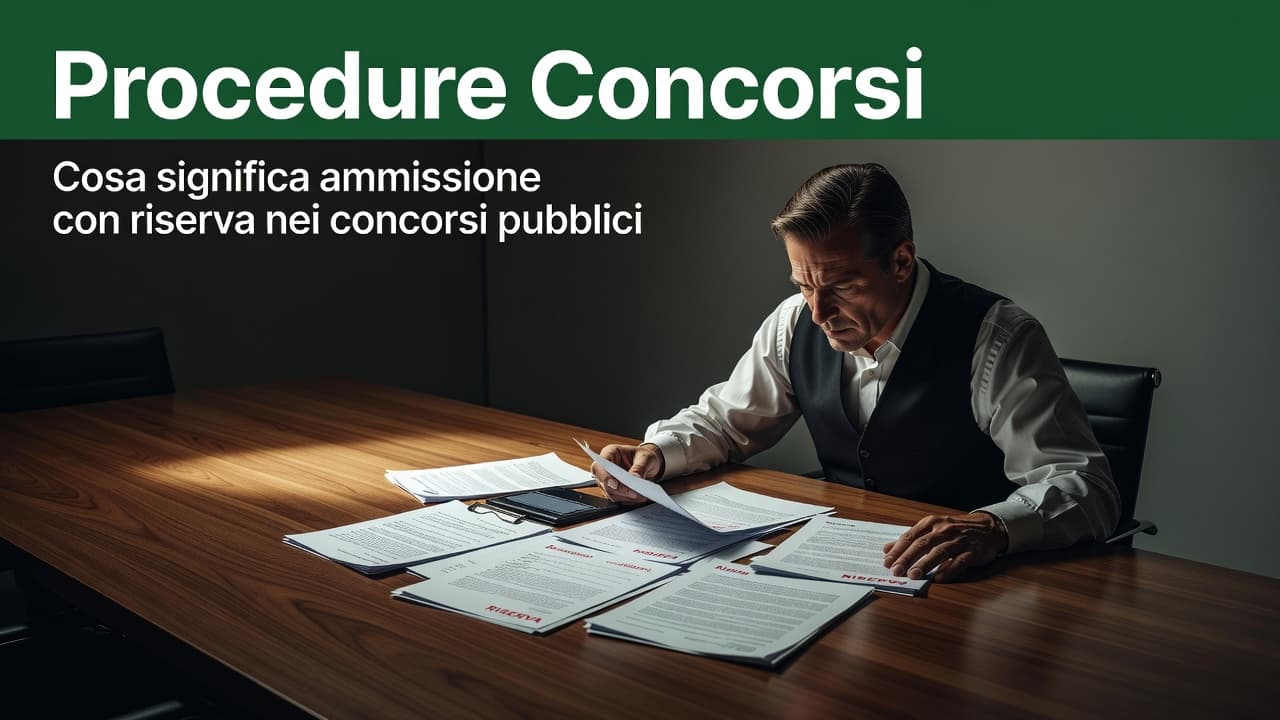 A professional sits at a clean wooden table closely reviewing legal documents under dramatic cinematic lighting. A bold green banner featuring white text marks the top of the minimalist composition.